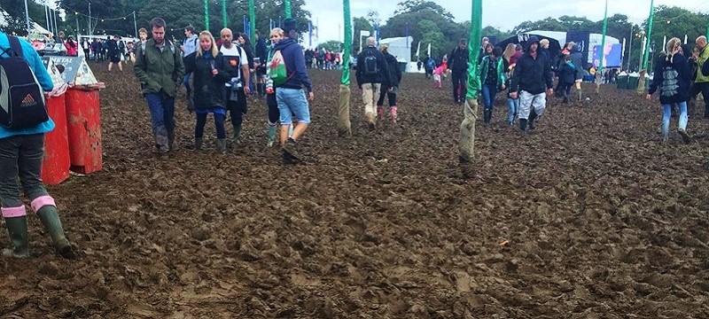 Photo of  mud at a festival.