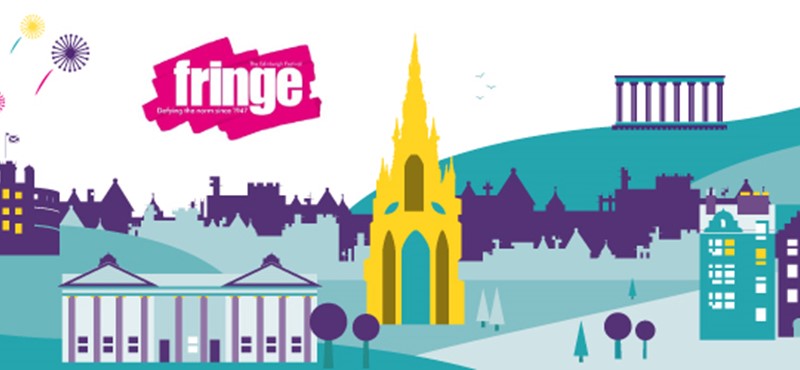 Euan's Guide Edinburgh illustration with Fringe logo.