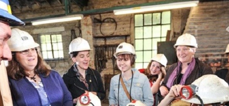 Photo of visitors to the National Coal Mining Museum for England.
