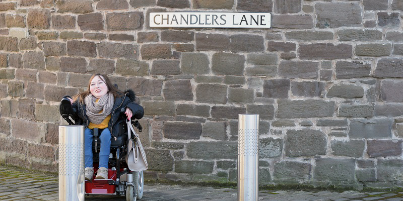 Photo of Claire on Chandlers Lane.