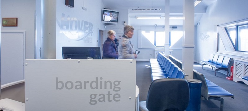 Photo of the boarding gate.