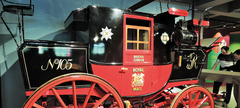 Horse drawn Royal Mail carriage