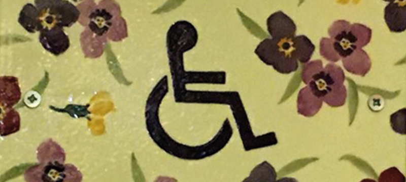 Sign for the accessible toilet