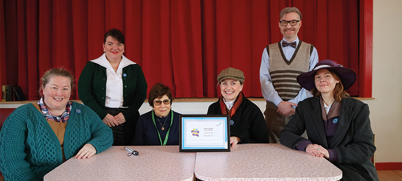 Image of the award with the team at Beamish, the Living Museum of the North
