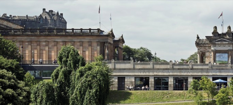 Exterior image of the Scottish National Gallery in Edinburgh
