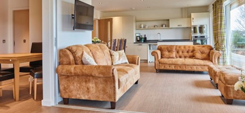 Open plan kitchen living area at The Rings in Fife