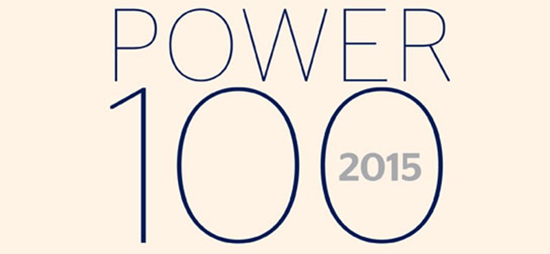 A graphic which says Power 100 2015.