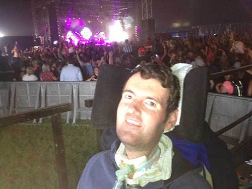 A photo of Euan at T in the Park