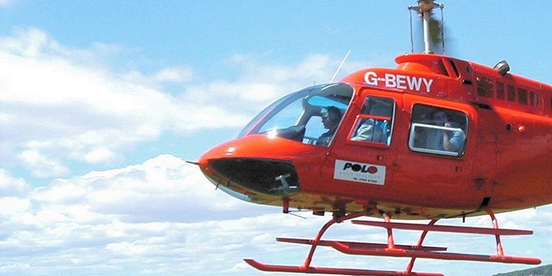 Photo of a helicopter.