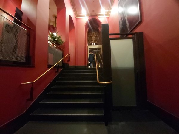 Image of a lift by the stairs