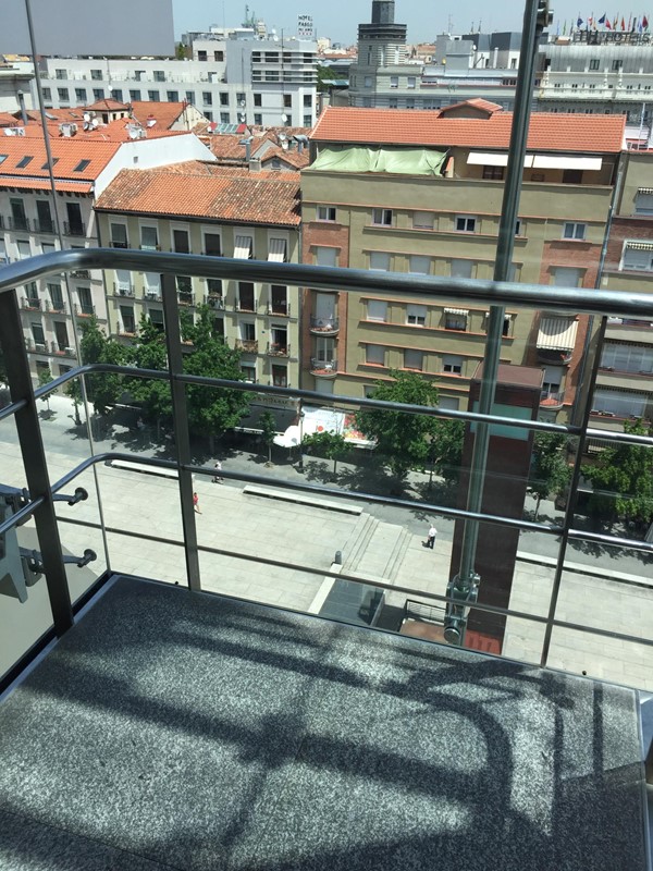 View from the glass lifts at the Reina Sofia Museum