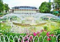 Gardens + fountain by the concert hall