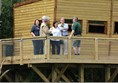 Staff and award judges in on the tower hide.