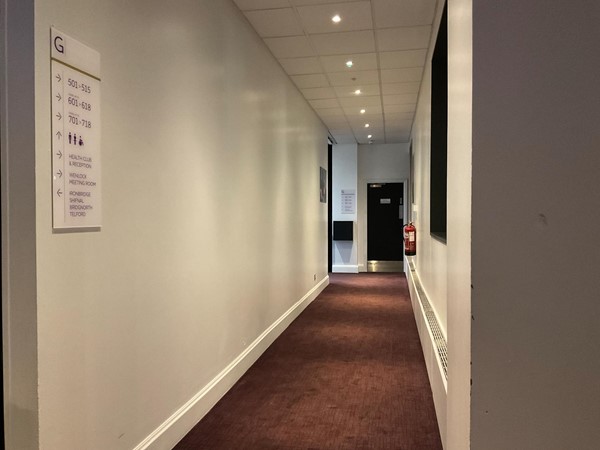 A small corridor led to health club