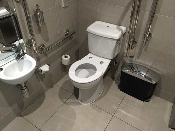 The public accessible toilet in the bar and restaurant area