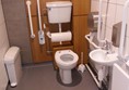 1 of the two toilets on the lower ground floor.