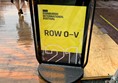 Picture of a sign saying row o to v