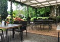 Image of the outside seating area at the garden bistro.