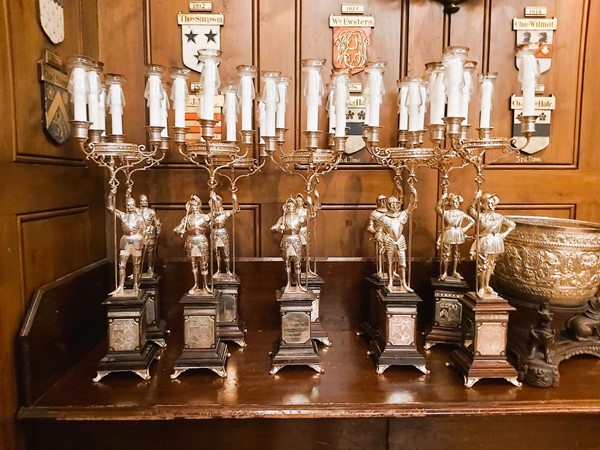 Men in Arms Candelabras in the Livery Hall