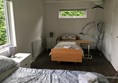 Double bedroom and profile bed with hoist