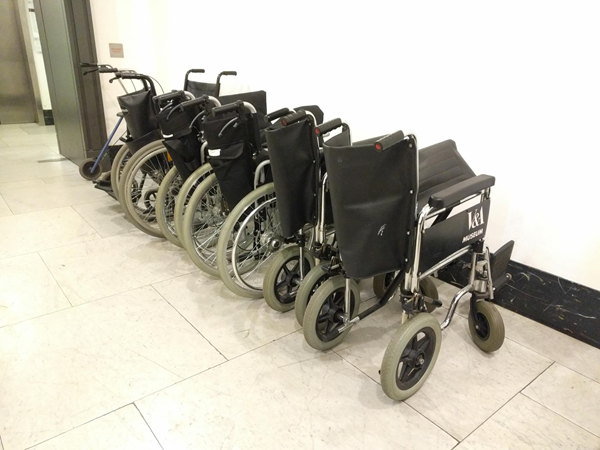 Wheelchairs available for visitors to borrow free of charge