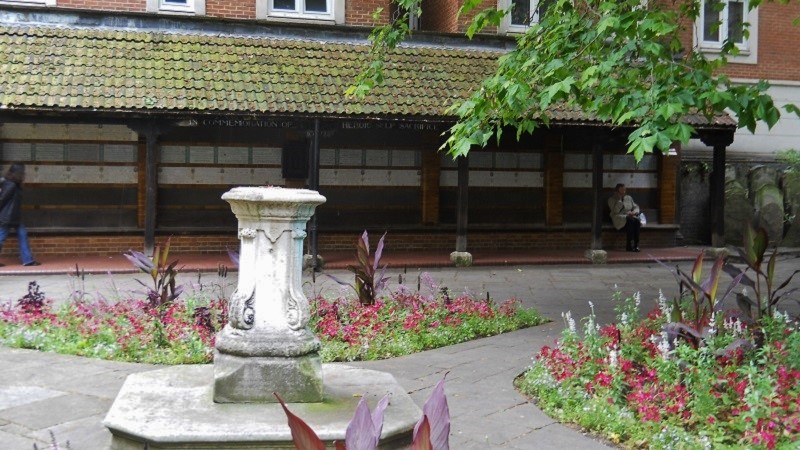 Photo of Postman's Park secret garden.