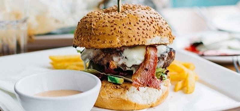 Photo of a burger.