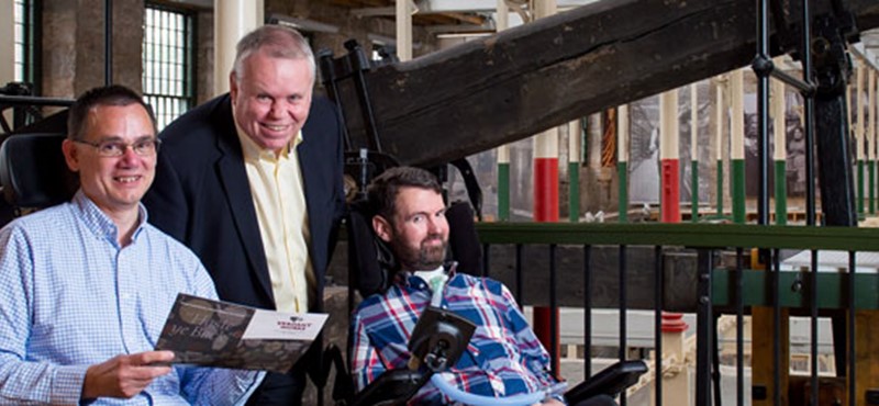 Paul Ralph, Euan MacDonald and Jim Clarkson at Verdant Works in Dundee