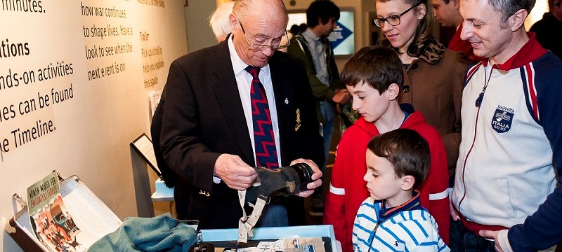 Photo of people visiting Imperial War Museum North.