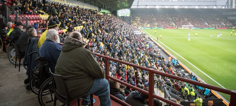 Photo of fans at Vicarage Road.