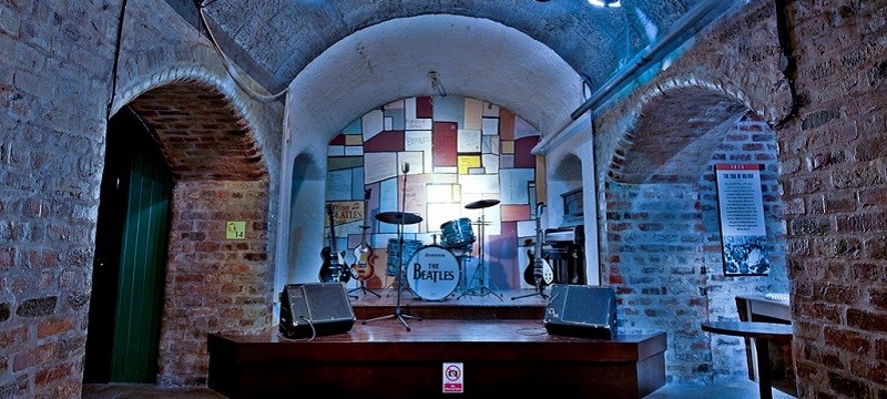 Photo of a stage at The Beatles Story.