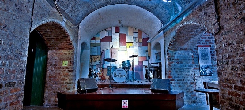 Photo of a stage at The Beatles Story.