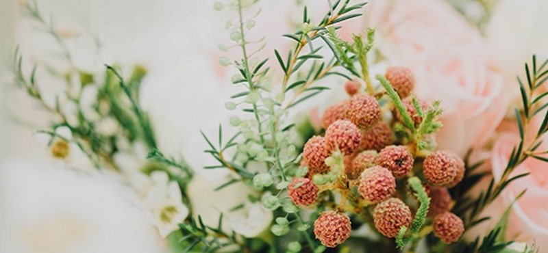 Photo of a wedding bouquet.