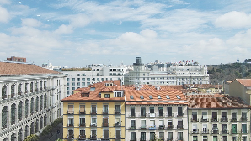 Photo of Madrid rooftops.