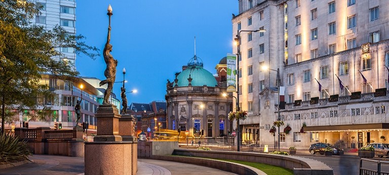 Photo of Leeds city centre. 