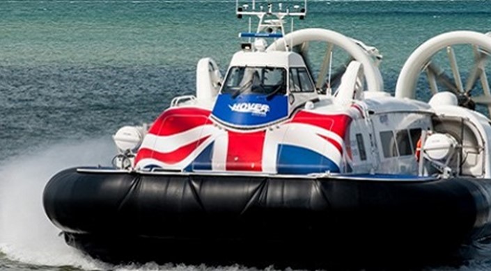 Take a hovercraft to the Isle of Wight