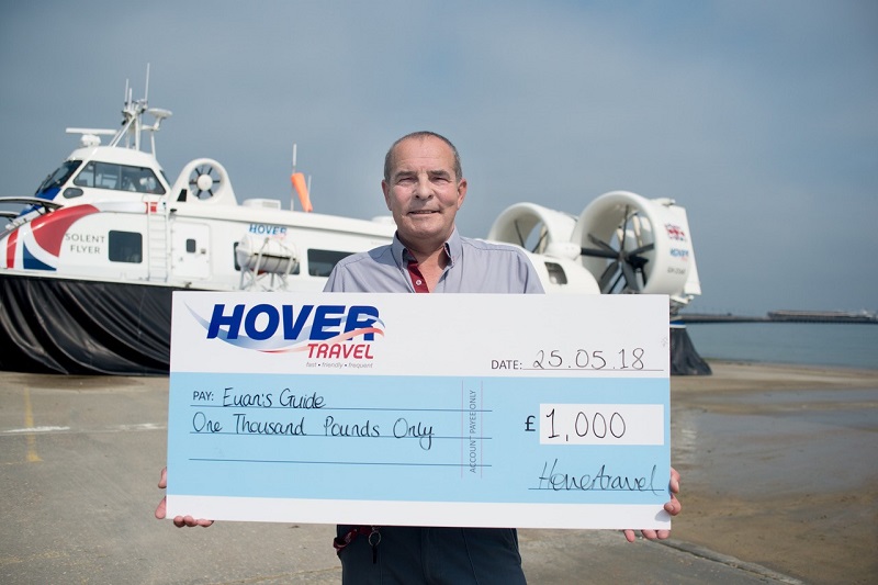 Photo of the Hovertravel cheque.