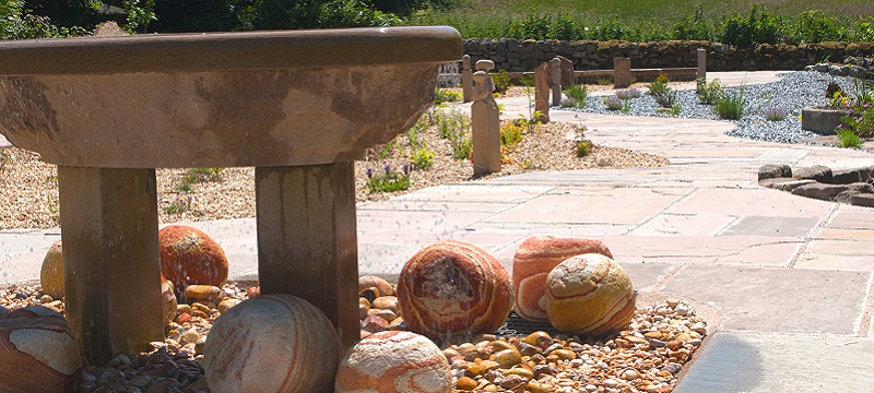 Photo of the water feature.