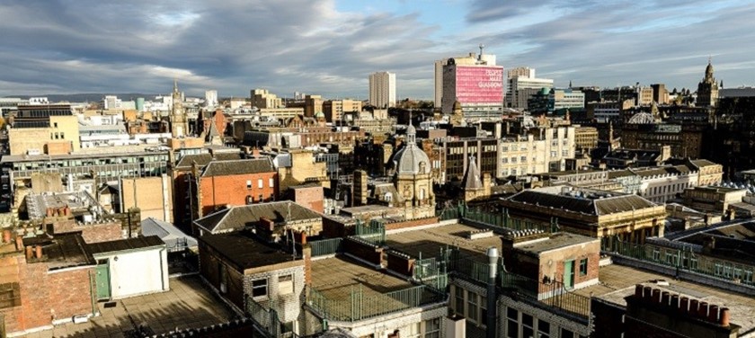 Photo of the Glasgow skyline.