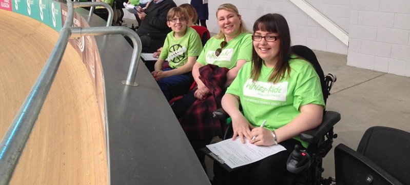 Photo of Whizz-Kidz at the Velodrome.