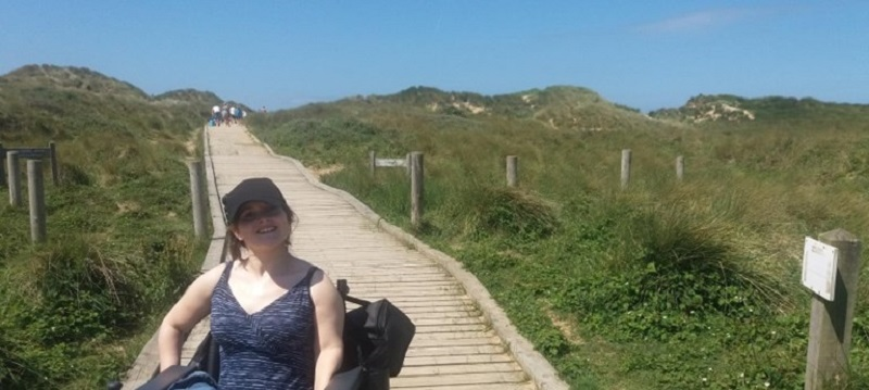 Photo of boardwalk at Formby Beach.