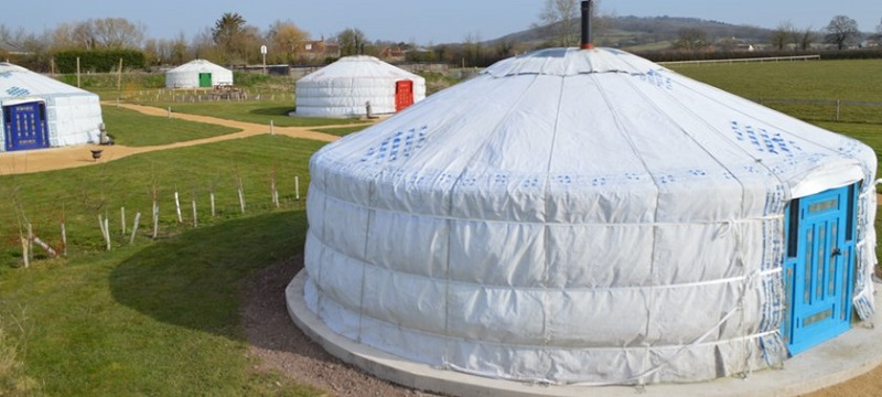 Photo of a yurt at Caalm Camp.