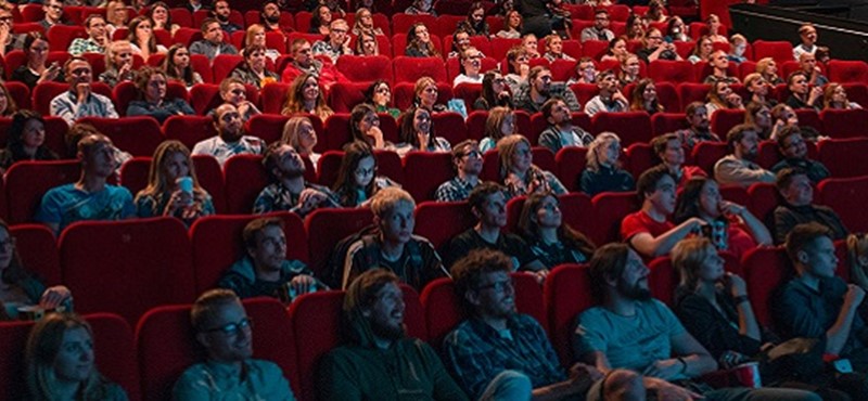 Photo of a cinema audience.