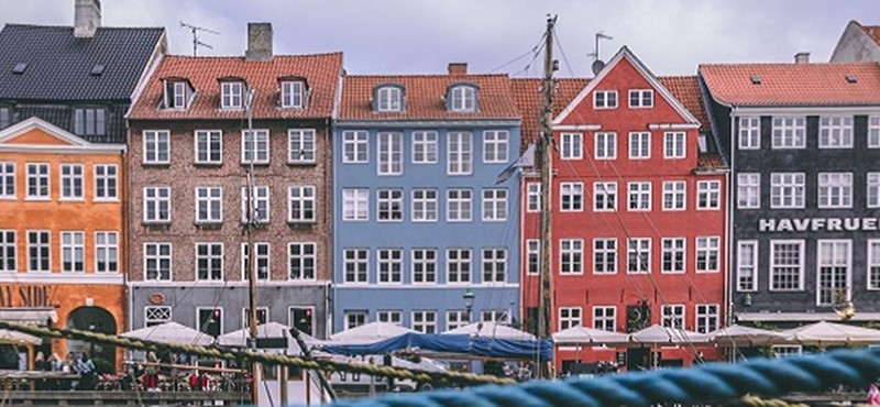 Photo of colourful buildings in Copenhagen.