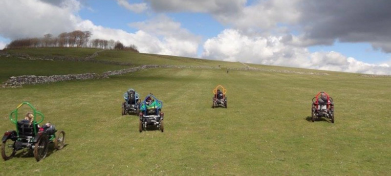 Photo of off-road mobility chairs at Hoe Grange Holidays.