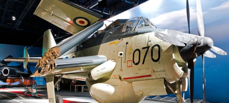 Photo of a Fairey Gannet at the FAA Museum, Yeovilton.