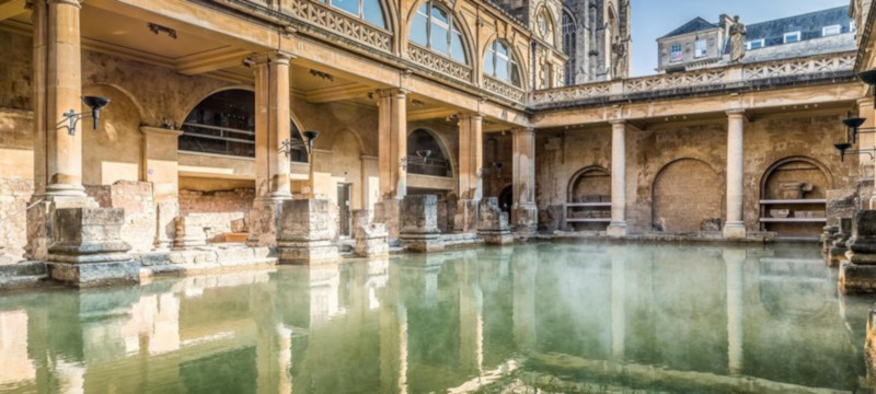 Photo of the Roman baths at Bath.