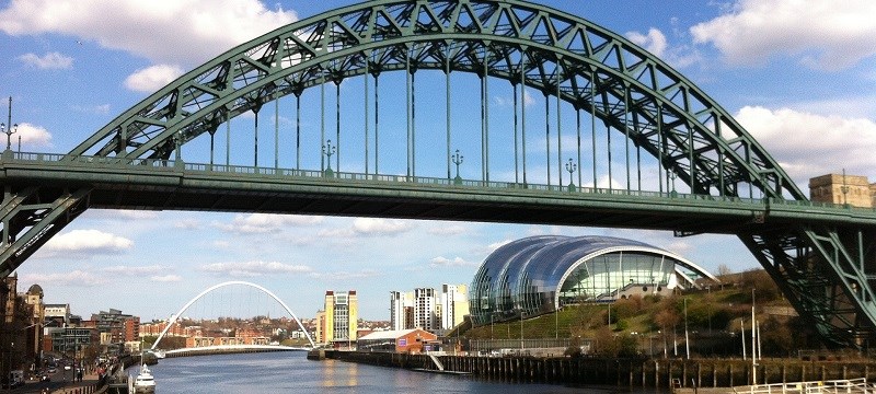 Photo of Newcastle showing bridges over the Tyne.