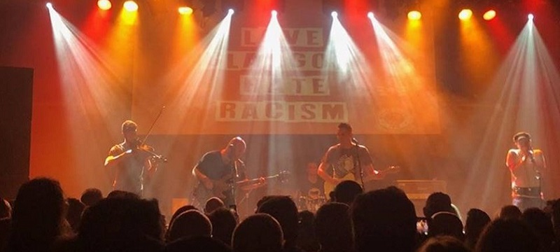 Photo of a band playing at Queen Margaret Union.