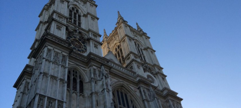 Photo of Westminster Abbey towers.